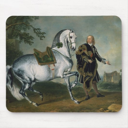 Das Dappled Pferd"Scarramuie" en Piaffe Mousepad (Vorne)