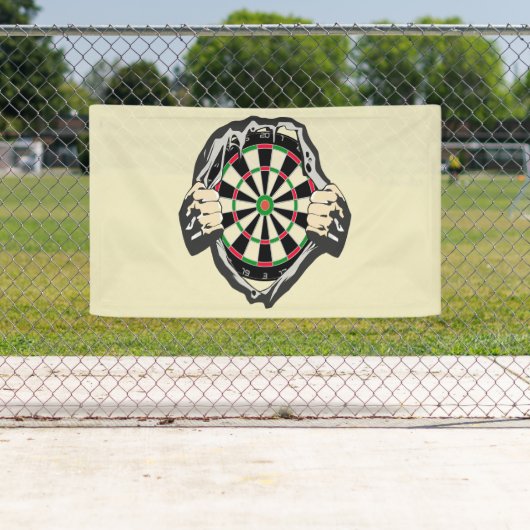 Das Dartboard auf der Brust! Tischset! Banner (Insitu)