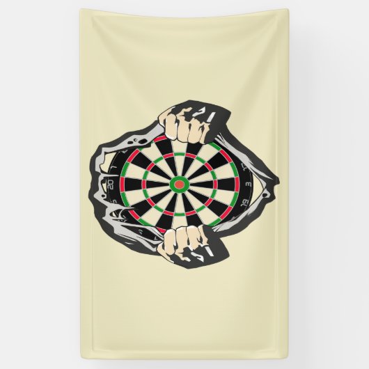 Das Dartboard auf der Brust! Tischset! Banner (Vertikal)