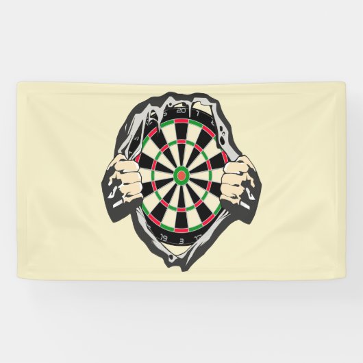Das Dartboard auf der Brust! Tischset! Banner (Horizontal)