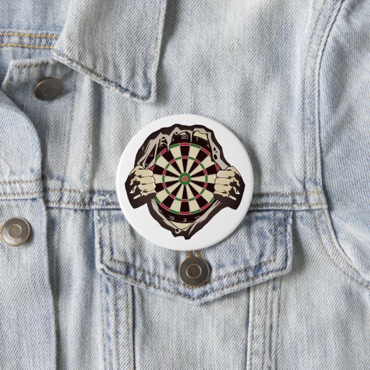 Das Dartboard auf der Brust! Tischset! Button (Beispiel)