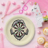 Das Dartboard auf der Brust! Tischset! Pappteller (Party)