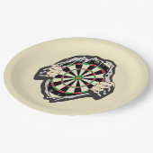 Das Dartboard auf der Brust! Tischset! Pappteller (Schrägansicht)