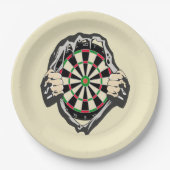 Das Dartboard auf der Brust! Tischset! Pappteller (Vorderseite)