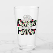 Das Dartboard auf Ihrer Brust Darts Fieber Glas (Rückseite)