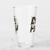 Das Dartboard auf Ihrer Brust Darts Fieber Glas (Links)