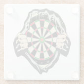Das Dartboard auf Ihrer Brust! Glasuntersetzer (Rückseite)