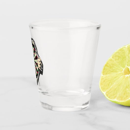 Das Dartboard auf Ihrer Brust! Schnapsglas (Rechts)