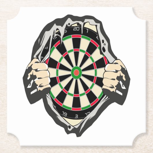 Das Dartboard auf Ihrer Brust! Untersetzer (Vorderseite)