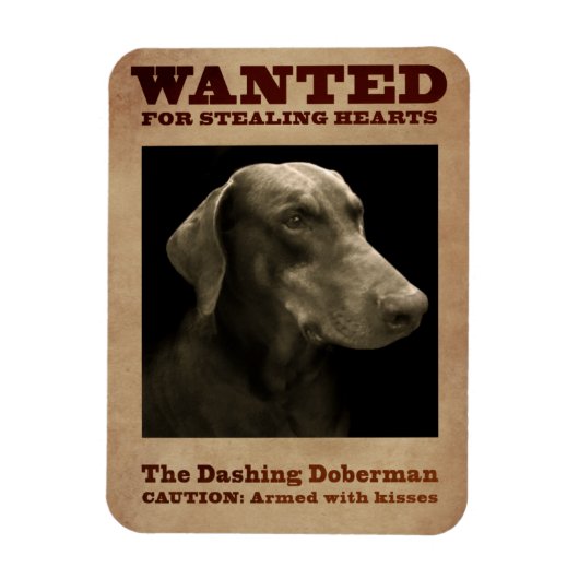 Das Dashing Doberman Magnet (Vertikal)