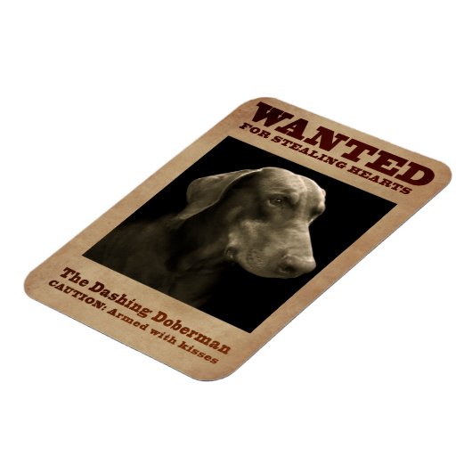 Das Dashing Doberman Magnet (Linke Seite)