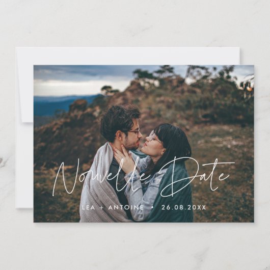 Das Datum der Hochzeit verschoben Ankündigung (Vorderseite)