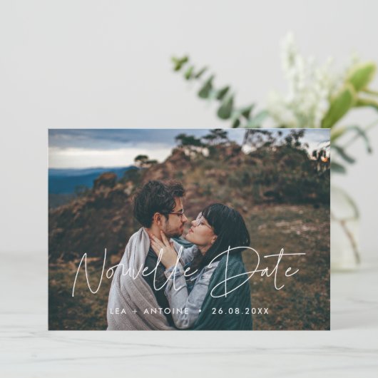 Das Datum der Hochzeit verschoben Ankündigung (Stehend Vorderseite)