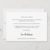 Das Datum der Hochzeit verschoben Ankündigung (Rückseite)