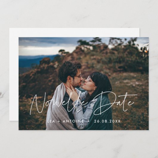 Das Datum der Hochzeit verschoben Ankündigung (Vorne/Hinten)