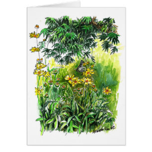 Das Datum des Schmetterlinges mit Blumen