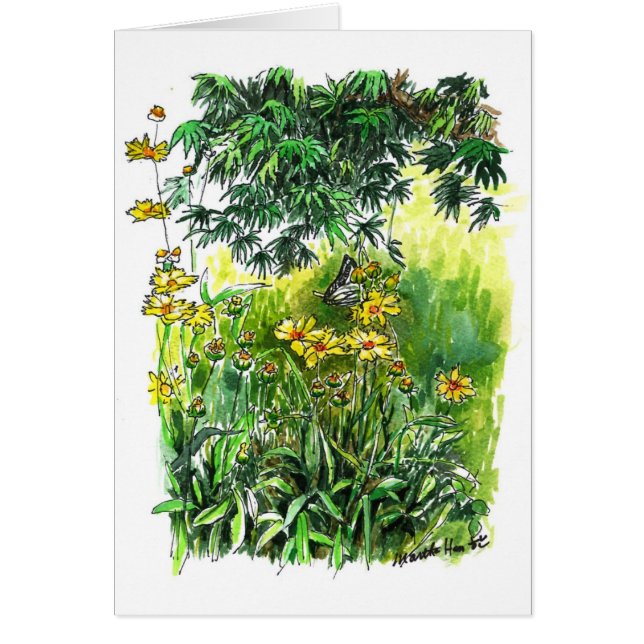 Das Datum des Schmetterlinges mit Blumen (Vorne)