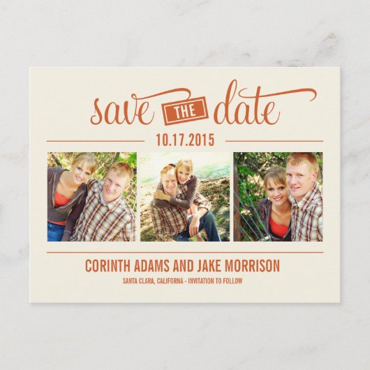 "DAS" Datum - Save The Date Karte (Vorderseite)