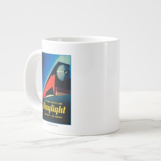 Das Daylight Train Werbeplakat Jumbo-Tasse (Vorderseite Links)