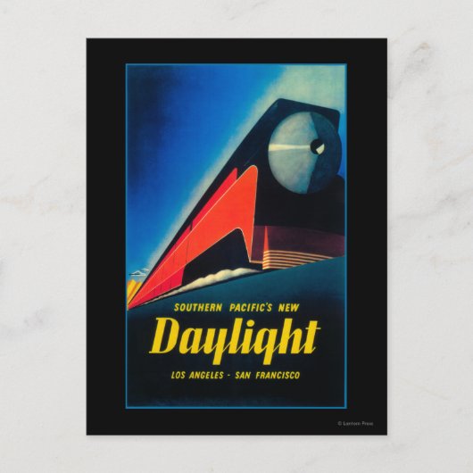 Das Daylight Train Werbeplakat Postkarte (Vorderseite)
