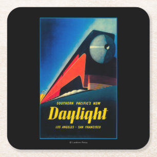Das Daylight Train Werbeplakat Rechteckiger Pappuntersetzer