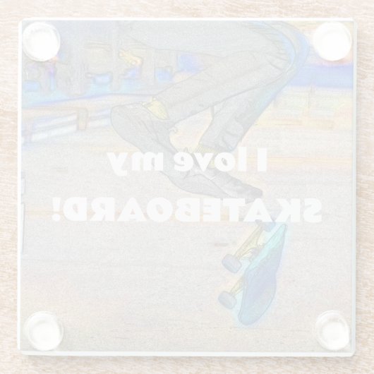 Das Deck drehen - Skateboard-Trick Glasuntersetzer (Rückseite)