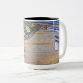 Das Deck drehen - Skateboarding Trick Zweifarbige Tasse (VorderseiteRechts)