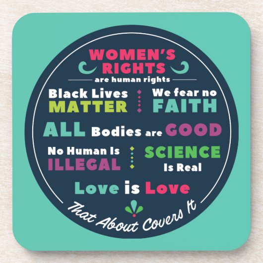 "Das deckt es ziemlich ab" Progressive Achterbahn- Getränkeuntersetzer (Vorderseite)