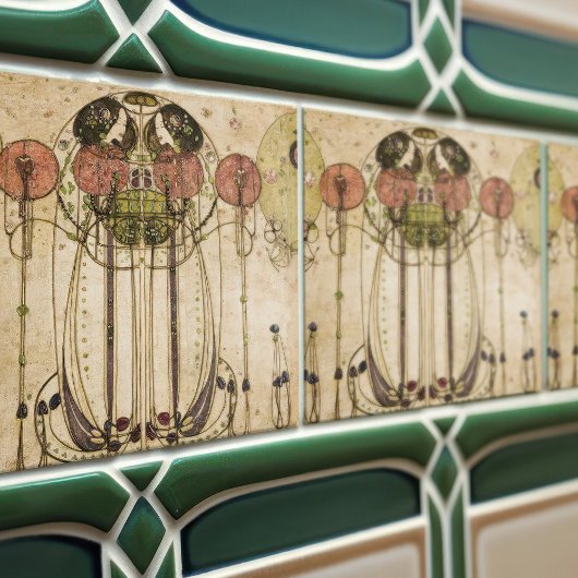 Das Deco-Deco-Dekor des Wassail Mackintosh Art Dec Fliese