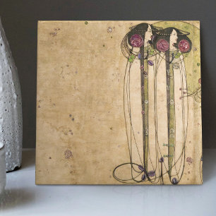 Das Deco-Deco-Dekor des Wassail Mackintosh Art Dec Fliese