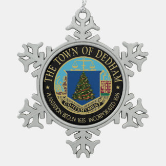 Das Dedham-Wunder der Weihnachtsschneeflocke Schneeflocken Zinn-Ornament