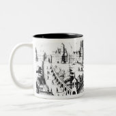 Das Defenestration von Prag, am 3. August 1618 Zweifarbige Tasse (Links)