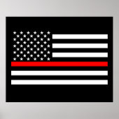 Das Dekor der amerikanischen Flagge der dünnen rot Poster (Vorne)