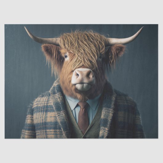 Das Dekoupage Tissue-Papier für die Hochlandkuhher Seidenpapier (Vorderseite)