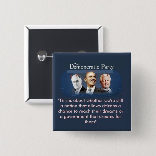 Das Demoncratic Party Button (Vorne & Hinten)