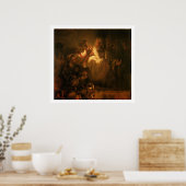 Das Denial of St. Peter, 1660 (Öl auf Leinwand) Poster (Küche)