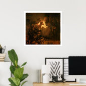 Das Denial of St. Peter, 1660 (Öl auf Leinwand) Poster (Heimbüro)