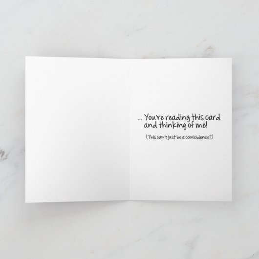 Das Denken an Sie kardieren - das Cudorables Karte (Innenseite)