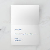 Das Denken an Sie kardieren - Vergissmeinnichte Karte (Innenseite)