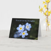 Das Denken an Sie kardieren - Vergissmeinnichte Karte (Gelbe Blume)
