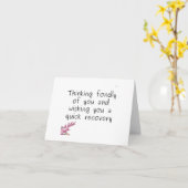 DAS DENKEN AN "SIE" WIRD BALD GUT KARTE (Gelbe Blume)