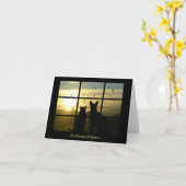 Das Denken an Zuhause Corona-Virus Karte (Gelbe Blume)