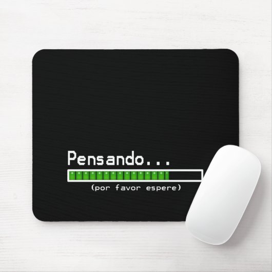 Das Denken, warten bitte (Spanisch) Mousepad (Mit Mouse)