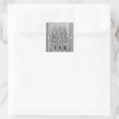 Das Denkmal von Edward II Quadratischer Aufkleber (Tasche)