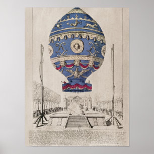 Das Der Montgolfier der Ballon-Experiment Brüder Poster
