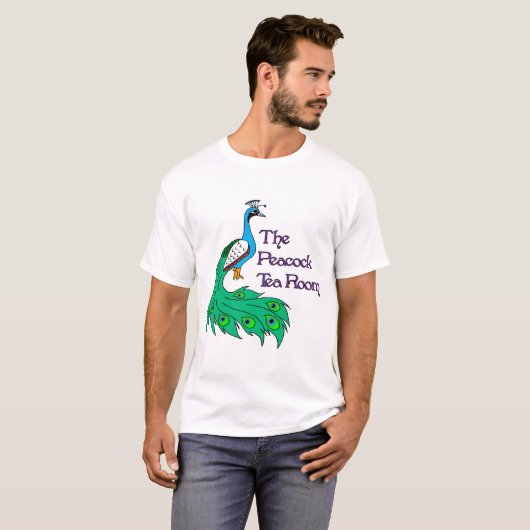 Das Der Pfau-Tee-Raum-das Logo-T-Shirt Männer T-Shirt (Vorne ganz)