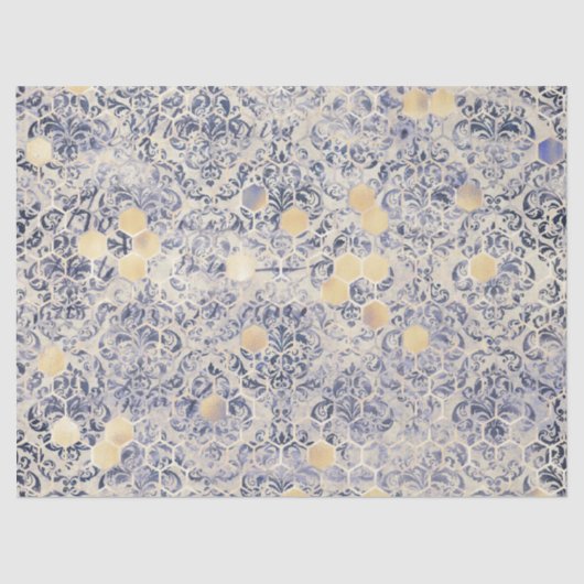 Das Design 8-Tissue Paper der Blauen Bienenreihe Seidenpapier (Vorderseite)