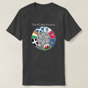 Das Design der 8 antiken keltischen Nationen-Flagg T-Shirt