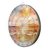 Das Design der Aquarell Beach Serie 1 Dartscheibe (Vorderseite rechts)