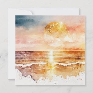 Das Design der Aquarell Beach Serie 1 Feiertagskarte